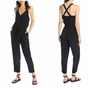 Treasure & Bond Black Cropped Jumpsuit Sz M